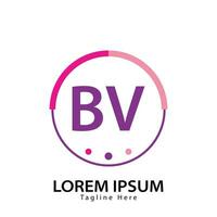 Brief bv Logo. b v. bv Logo Design Vektor Illustration zum kreativ Unternehmen, Geschäft, Industrie