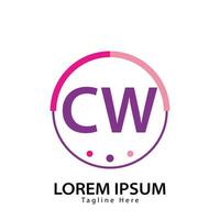 Brief cw Logo. c w. cw Logo Design Vektor Illustration zum kreativ Unternehmen, Geschäft, Industrie. Profi Vektor