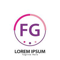 brev fg logotyp. f g. fg logotyp design vektor illustration för kreativ företag, företag, industri. proffs vektor