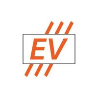 brev ev logotyp. e v. ev logotyp design vektor illustration för kreativ företag, företag, industri. proffs vektor