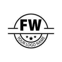 Brief fw Logo. f w. fw Logo Design Vektor Illustration zum kreativ Unternehmen, Geschäft, Industrie. Profi Vektor