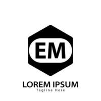 brev em logotyp. e m. em logotyp design vektor illustration för kreativ företag, företag, industri. proffs vektor