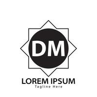 brev dm logotyp. d m. dm logotyp design vektor illustration för kreativ företag, företag, industri. proffs vektor