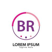 Brief br Logo. b r. br Logo Design Vektor Illustration zum kreativ Unternehmen, Geschäft, Industrie