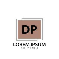 brev dp logotyp. d sid. dp logotyp design vektor illustration för kreativ företag, företag, industri. proffs vektor