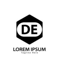 brev de logotyp. d e. de logotyp design vektor illustration för kreativ företag, företag, industri. proffs vektor