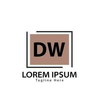 Brief dw Logo. d w. dw Logo Design Vektor Illustration zum kreativ Unternehmen, Geschäft, Industrie. Profi Vektor