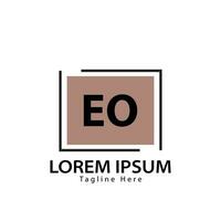 brev eo logotyp. e o. eo logotyp design vektor illustration för kreativ företag, företag, industri. proffs vektor