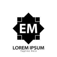 brev em logotyp. e m. em logotyp design vektor illustration för kreativ företag, företag, industri. proffs vektor