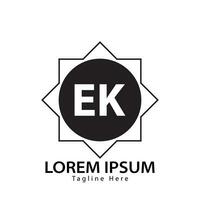 brev ek logotyp. e k. ek logotyp design vektor illustration för kreativ företag, företag, industri. proffs vektor