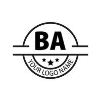 brev ba logotyp. b a. ba logotyp design vektor illustration för kreativ företag, företag, industri. proffs vektor