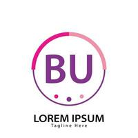 Brief bu Logo. b u. bu Logo Design Vektor Illustration zum kreativ Unternehmen, Geschäft, Industrie