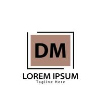 Brief dm Logo. d m. dm Logo Design Vektor Illustration zum kreativ Unternehmen, Geschäft, Industrie. Profi Vektor