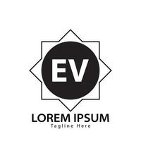 brev ev logotyp. e v. ev logotyp design vektor illustration för kreativ företag, företag, industri. proffs vektor