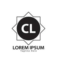 brev cl logotyp. c l. cl logotyp design vektor illustration för kreativ företag, företag, industri. proffs vektor