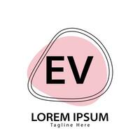 Brief ev Logo. e v. ev Logo Design Vektor Illustration zum kreativ Unternehmen, Geschäft, Industrie. Profi Vektor