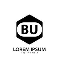 brev bu logotyp. b u. bu logotyp design vektor illustration för kreativ företag, företag, industri