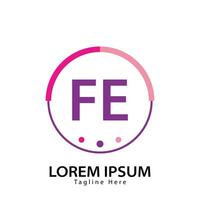 brev fe logotyp. f e. fe logotyp design vektor illustration för kreativ företag, företag, industri. proffs vektor