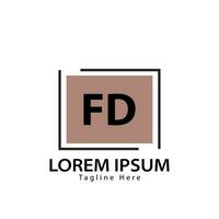 Brief fd Logo. f d. fd Logo Design Vektor Illustration zum kreativ Unternehmen, Geschäft, Industrie. Profi Vektor