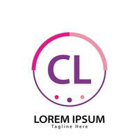 Brief cl Logo. c l. cl Logo Design Vektor Illustration zum kreativ Unternehmen, Geschäft, Industrie. Profi Vektor