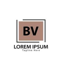 brev bv logotyp. b v. bv logotyp design vektor illustration för kreativ företag, företag, industri