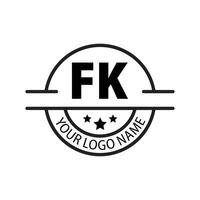 brev fk logotyp. f k. fk logotyp design vektor illustration för kreativ företag, företag, industri. proffs vektor