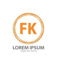 Brief fk Logo. f k. fk Logo Design Vektor Illustration zum kreativ Unternehmen, Geschäft, Industrie. Profi Vektor