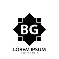 brev bg logotyp. b g. bg logotyp design vektor illustration för kreativ företag, företag, industri. proffs vektor