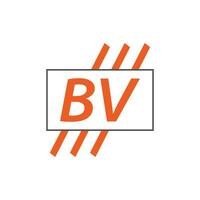 brev bv logotyp. b v. bv logotyp design vektor illustration för kreativ företag, företag, industri