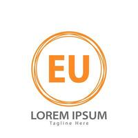 brev eu logotyp. e u. eu logotyp design vektor illustration för kreativ företag, företag, industri. proffs vektor