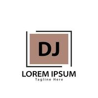 brev dj logotyp. d j. dj logotyp design vektor illustration för kreativ företag, företag, industri. proffs vektor