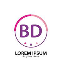 Brief bd Logo. b d. bd Logo Design Vektor Illustration zum kreativ Unternehmen, Geschäft, Industrie. Profi Vektor