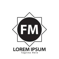 Brief fm Logo. f m. fm Logo Design Vektor Illustration zum kreativ Unternehmen, Geschäft, Industrie. Profi Vektor