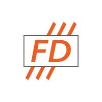 Brief fd Logo. f d. fd Logo Design Vektor Illustration zum kreativ Unternehmen, Geschäft, Industrie. Profi Vektor