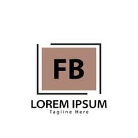 brev fb logotyp. f b. fb logotyp design vektor illustration för kreativ företag, företag, industri. proffs vektor