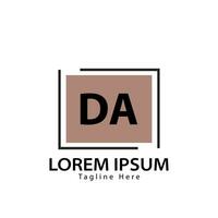 brev da logotyp. d a. da logotyp design vektor illustration för kreativ företag, företag, industri. proffs vektor