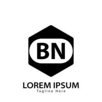 brev bn logotyp. b n. bn logotyp design vektor illustration för kreativ företag, företag, industri