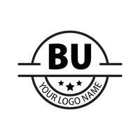 Brief bu Logo. b u. bu Logo Design Vektor Illustration zum kreativ Unternehmen, Geschäft, Industrie