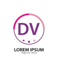 Brief dv Logo. d v. dv Logo Design Vektor Illustration zum kreativ Unternehmen, Geschäft, Industrie. Profi Vektor