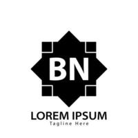 brev bn logotyp. b n. bn logotyp design vektor illustration för kreativ företag, företag, industri