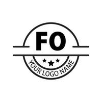 brev fo logotyp. f o. fo logotyp design vektor illustration för kreativ företag, företag, industri. proffs vektor