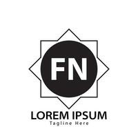 Brief fn Logo. f N. fn Logo Design Vektor Illustration zum kreativ Unternehmen, Geschäft, Industrie. Profi Vektor