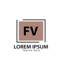 Brief fv Logo. f v. fv Logo Design Vektor Illustration zum kreativ Unternehmen, Geschäft, Industrie. Profi Vektor