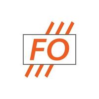 brev fo logotyp. f o. fo logotyp design vektor illustration för kreativ företag, företag, industri. proffs vektor