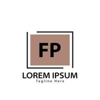Brief fp Logo. f p. fp Logo Design Vektor Illustration zum kreativ Unternehmen, Geschäft, Industrie. Profi Vektor
