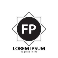 Brief fp Logo. f p. fp Logo Design Vektor Illustration zum kreativ Unternehmen, Geschäft, Industrie. Profi Vektor