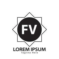 brev fv logotyp. f v. fv logotyp design vektor illustration för kreativ företag, företag, industri. proffs vektor