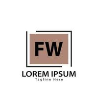 Brief fw Logo. f w. fw Logo Design Vektor Illustration zum kreativ Unternehmen, Geschäft, Industrie. Profi Vektor