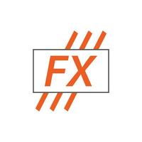 Brief fx Logo. f x. fx Logo Design Vektor Illustration zum kreativ Unternehmen, Geschäft, Industrie. Profi Vektor