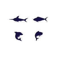 Fisch-Logo-Vorlage Wassertier-Symbol und Logo-Design vektor